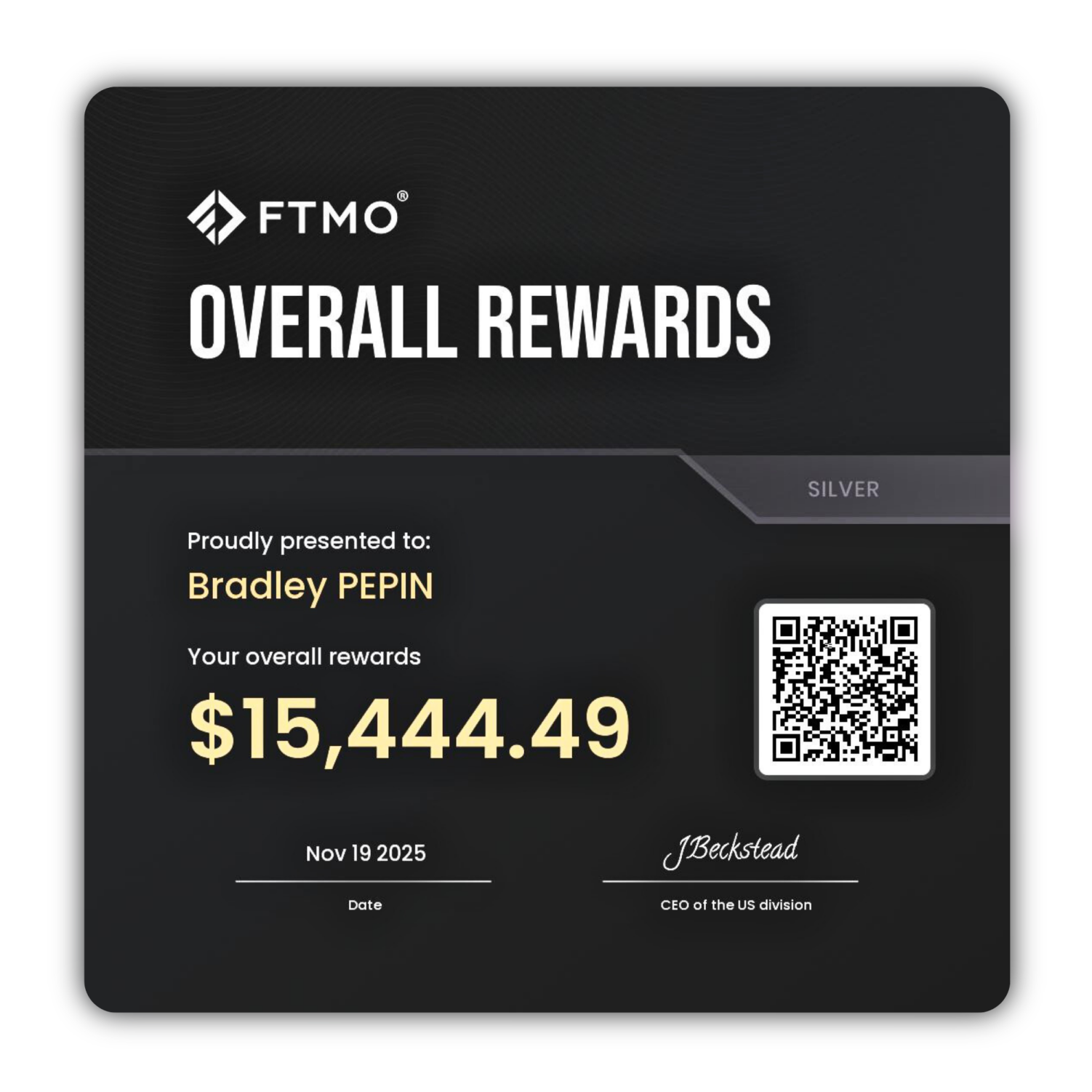 Bradley payout proof